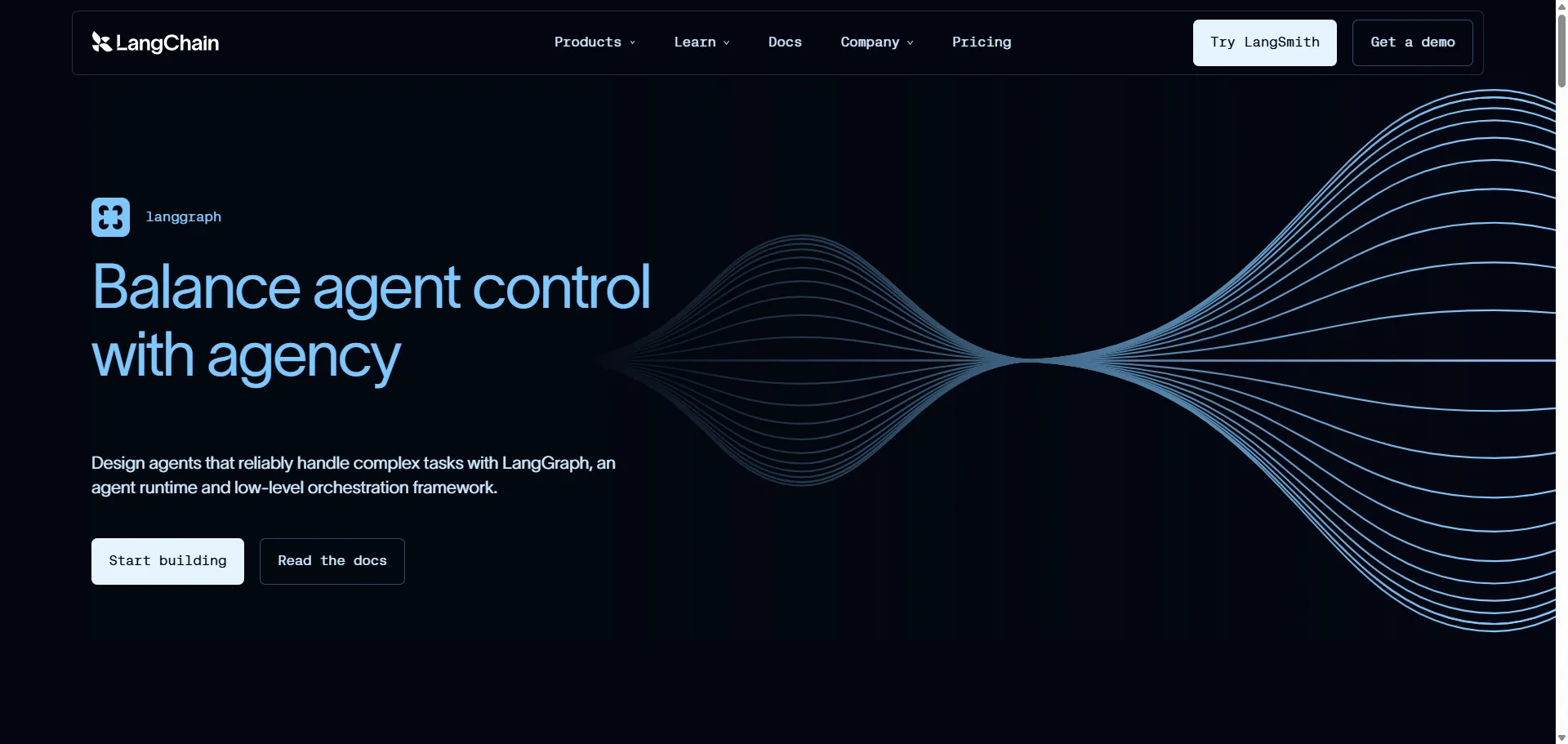 LangGraph AI agent framework flow-based interface