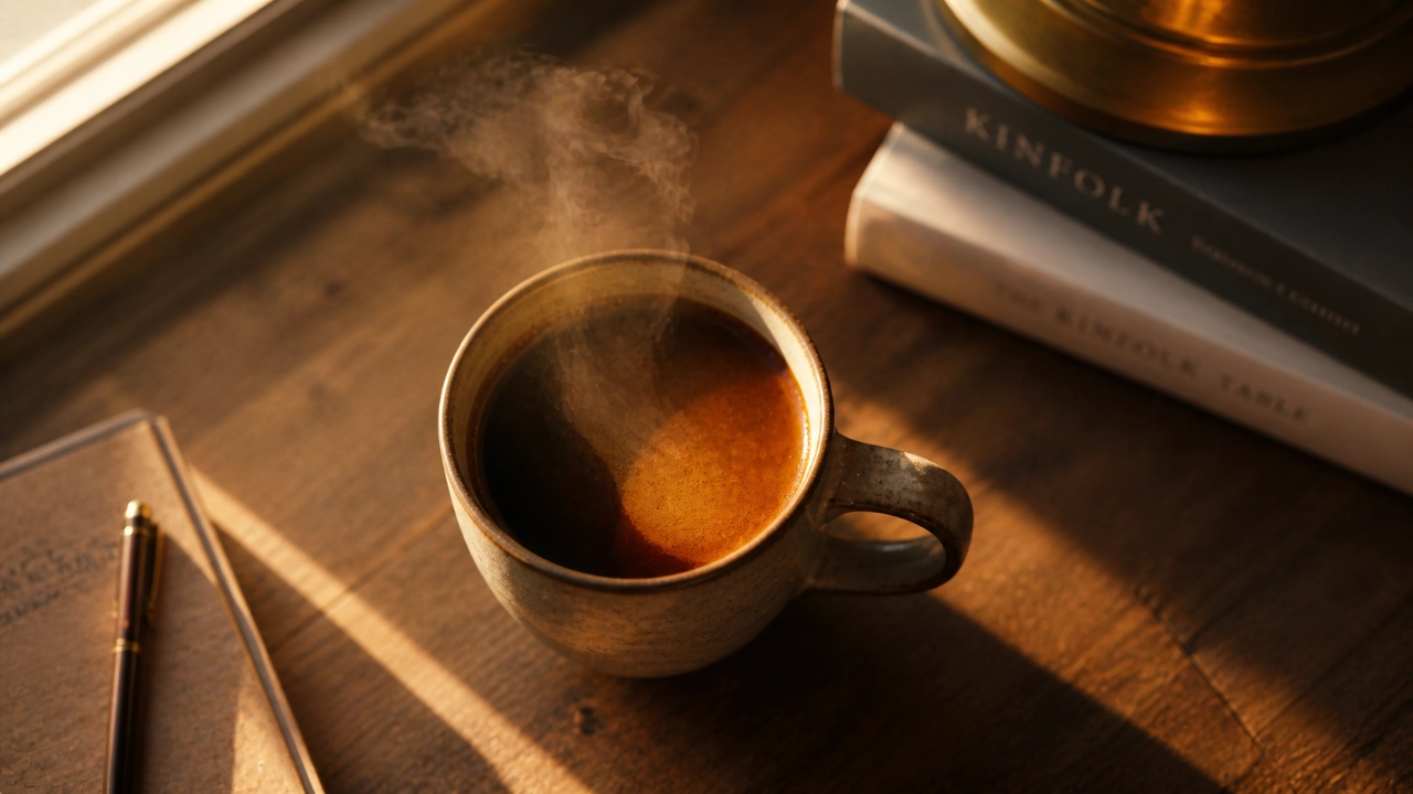 Cozy Morning with Coffee and Books