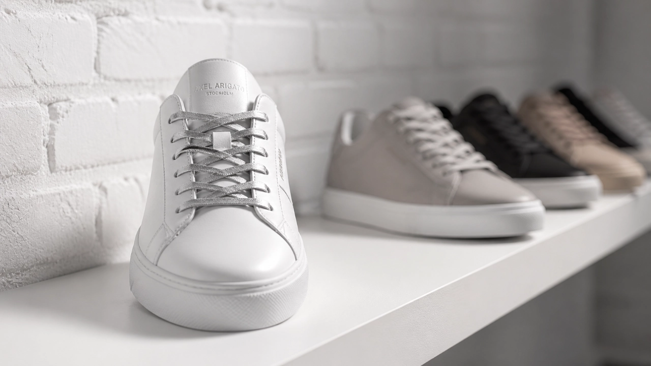 Minimalist Sneaker Display in Studio Setting