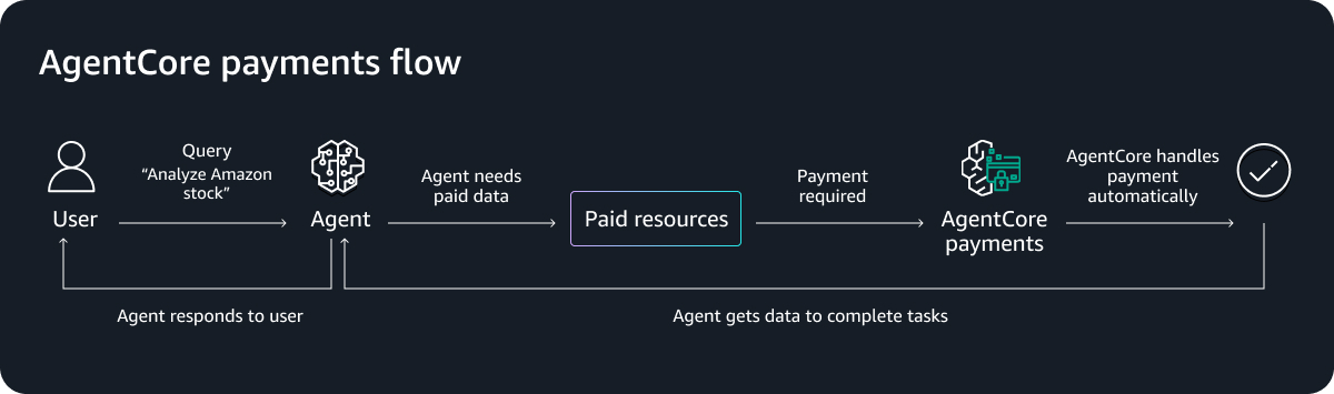 AgentCore Payments Flow - Credit: aws.amazon.com